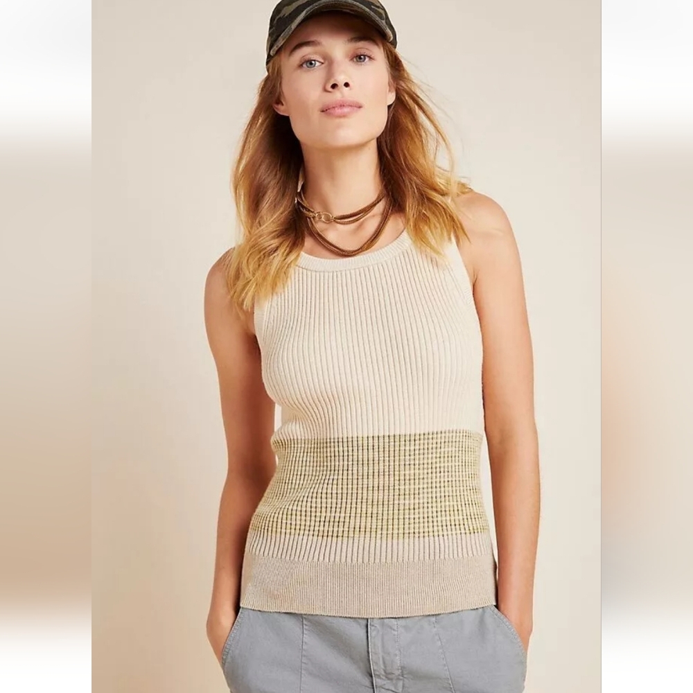 Anthropologie Joe Ribbed Knit Swester Tank Top‎